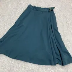 tetiti ミモレ丈フレアスカート モスグリーン