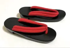 コスプレ用 下駄 和装 黒 赤