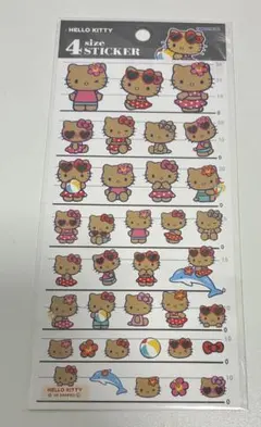 サンリオ　日焼けキティ　4サイズステッカー 4size STICKER