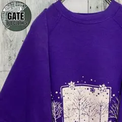 【※80sタグUSA製】Hanes ヘインズ★ラバープリント スウェット XL