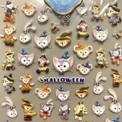 ダッフィーアンドフレンズ ハロウィン 紫 ディズニー ネイルシール