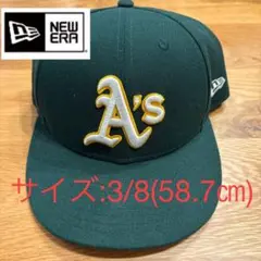 NEWERA 59FIFTY アスレチックス ニューエラキャップ 3/8