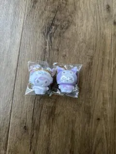 ちいかわ　サンリオ　フロッキーマスコットチャーム　モモンガ　クロミ