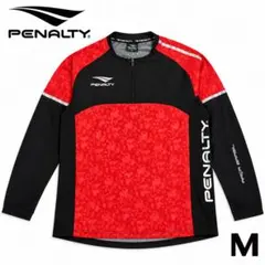 PENALTY ペナルティ ハーフジップ ピステ サッカー レッド ブラック M