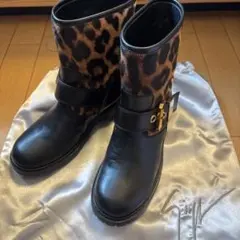 ジュゼッペザノッティデザイン　レオパード柄エンジニアブーツのサムネイル