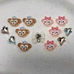 【最終お値下げ中】ダッフィ　シェリーメイ　ネイルパーツ