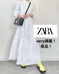 ❤️極美品❤️ZARA カットワーク刺繍ワンピースM