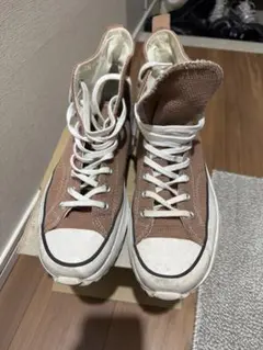 CONVERSE ハイカット 厚底 スニーカー ブラウン