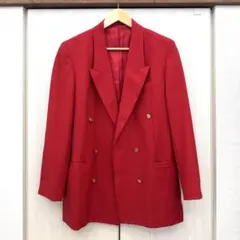 希少✨ヒューゴボス ダブルテーラードジャケット シルク スイス製 派手