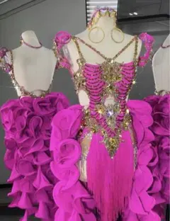 社交ダンスドレス　競技ダンス　ラテンドレス　試合デモ