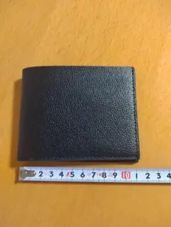 メンズ 本革二つ折り財布 ブラック