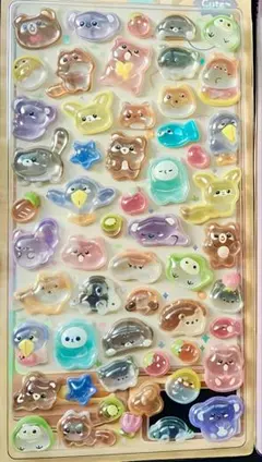 動物　ネコ　イヌ　ハムスター　ボンボンドロップシール　うるちゅる　シール