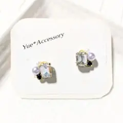16-35 ハンドメイド☆ビジューピアス イヤリング
