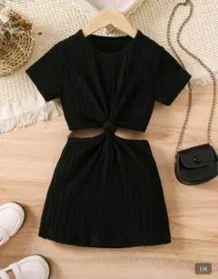 SHEIN　リブニットワンピース　120サイズ相当のサムネイル