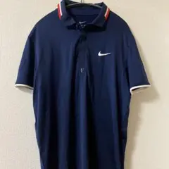 NIKE ナイキ RF ロジャーフェデラー ポロシャツ ネイビー Lのサムネイル