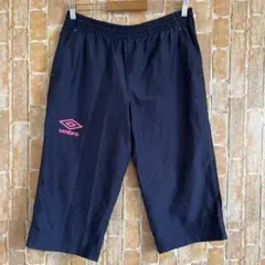 umbro アンブロ ハーフパンツ ネイビー ピンク ロゴ L