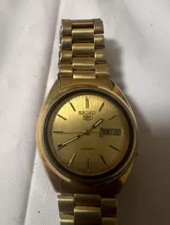 【希少/稼動品】SEIKO5 セイコー5 自動巻き ゴールド 7009-3040