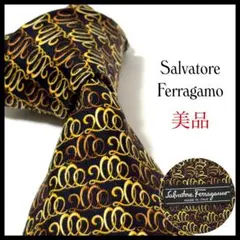 美品✨ サルヴァトーレフェラガモ ネクタイ 総柄 イタリア製 シルク