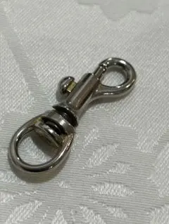 カラビナ型金属キーホルダー シルバー