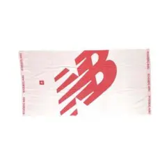 ニューバランス バスタオル 大判 70×140cm ロゴ 赤×白 中国製　新品のサムネイル
