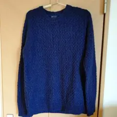 BEAMS HEART ネイビー ケーブルニットセーター M