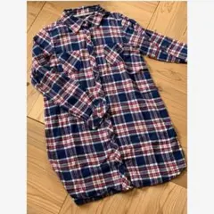 チェックシャツ　青チェック