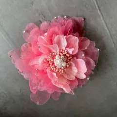 華やか】ピンク 花 髪飾り 2WAY ヘアアクセ 成人式 七五三 卒業式