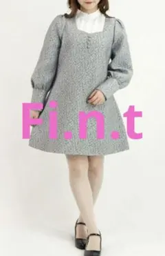 F i.n.t フラワージャガードミニワンピース/fint 新品未使用