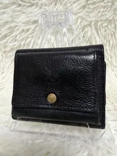 IL BISONTE イルビゾンテ　トリフォルドウォレット　三つ折り財布　黒のサムネイル