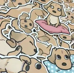 ダックス大好きシール◆クリーム◆オリジナルダックスフンドグッズ