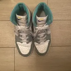 Nike Air Jordan ハイカット スニーカー グレー/ターコイズ