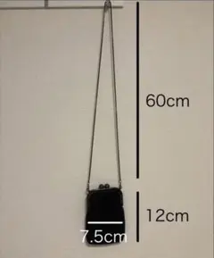 ビーズ装飾ブラッククラッチバッグ