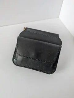 イタリアンレザー マネークリップ式 コンパクトウォレット 革財布 ハンドメイド