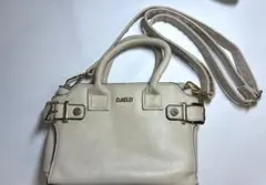 【美品】D.KELLY 2WAY ハンドバッグ ショルダーバッグ ベージュ
