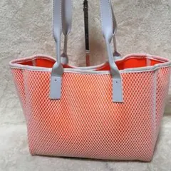 q bag paris メッシュトートバッグ ピンク M - メルカリ