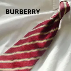 80〜90s 美品 Burberry's レジメンタルネクタイ シルク