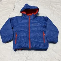 mont-bell キッズ用中綿コート 青/オレンジ 100