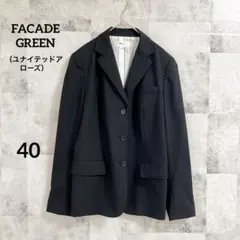 @M-752【FACADE GREEN】テーラードジャケット 羽織 シングル