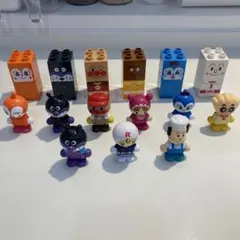 『値下げ』アンパンマン　バイキンマン　ブロックラボ　人形　ブロック　セット