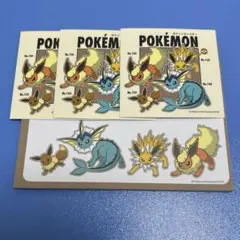 スリーコインズ ポケモン イーブイ ブイズ シール 3枚 付箋 24枚