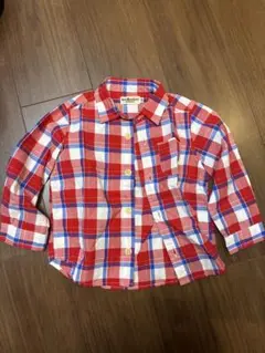 Hot Biscuits チェック柄長袖シャツ 90 ミキハウス