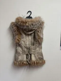 y2k ファー ベスト ジャケット