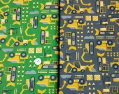 2色セット　USAコットン　moda　はたらく車　各108×50cm
