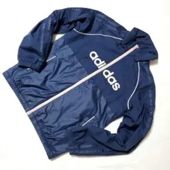 adidas　アディダス　ウィンドブレーカー　秋冬　ネイビー