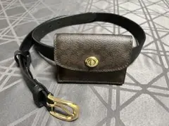 コーチミニシグネチャー　coach ウエストポーチ　ベルト　カードケース