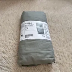 IKEA DVALA ボックスシーツ グレーグリーン 90x200cm