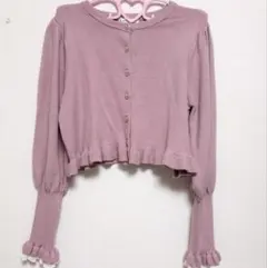 フリル ピンク カーディガン ニット M 量産型 地雷系