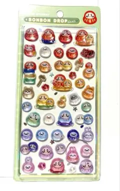 か*読様 【正規品】ボンボンドロップシール　だるま　和柄
