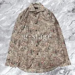 未使用級 g-stage ジーステージ 長袖シャツ ペイズリー ホリゾンタル Lのサムネイル