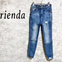 [rienda] リエンダ スキニーデニム ダメージ デニムパンツ (S)のサムネイル